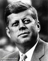 John Kennedy portrait with caption_circa 1962
